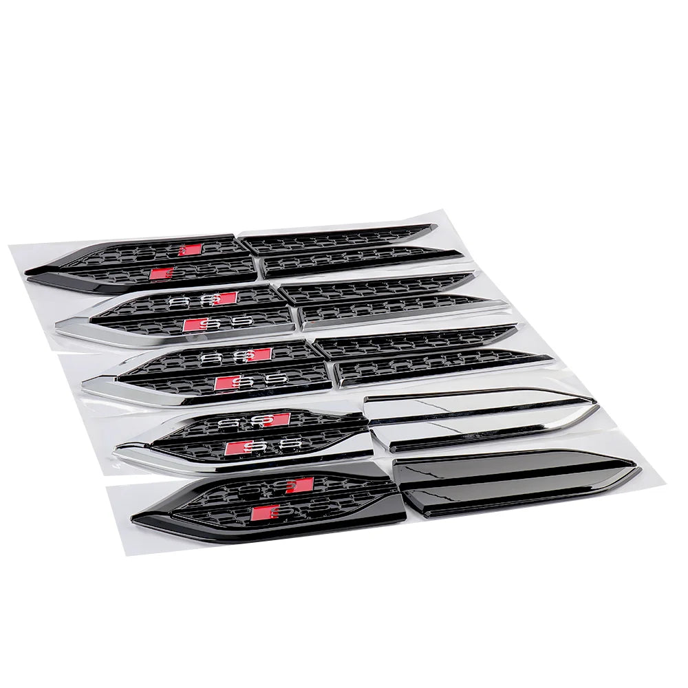 2pcs ABS Fender Emblem Stickers for Audi S-Line S5 RS5 A3 A4 A5 A6 A7