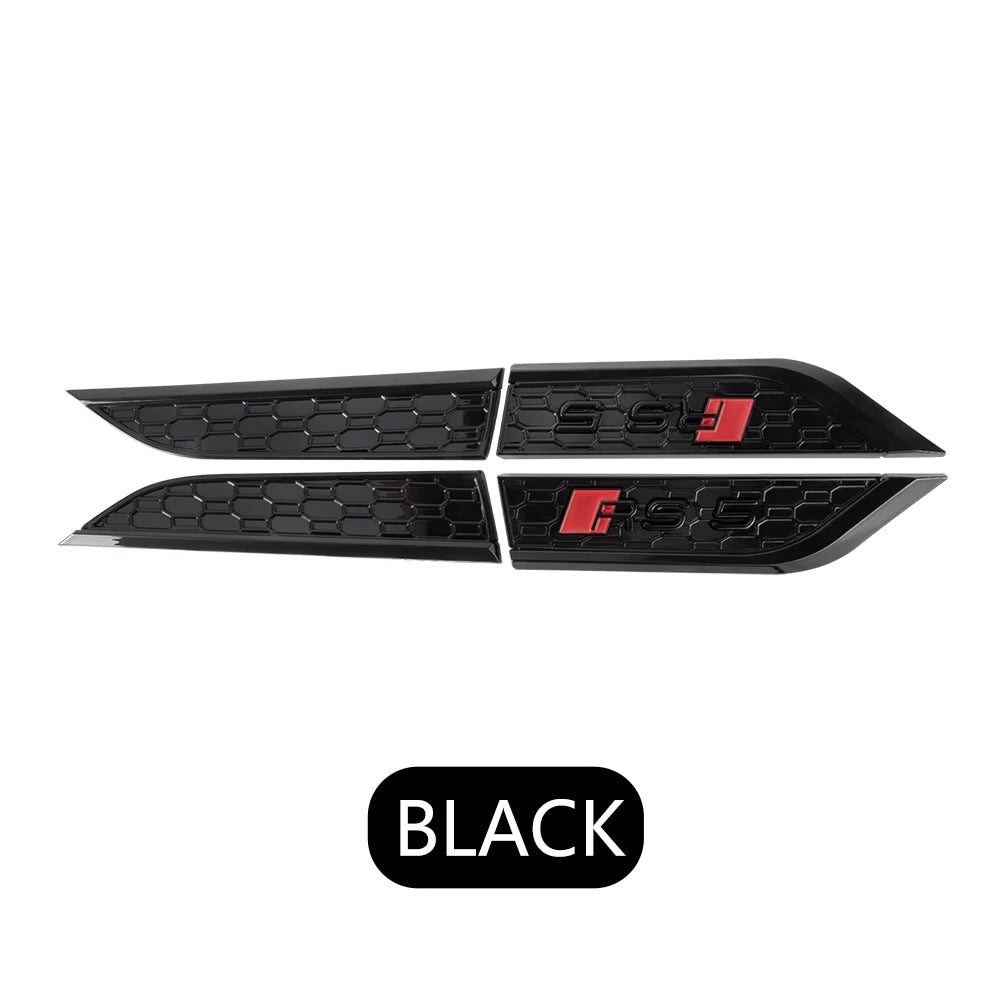 2pcs ABS Fender Emblem Stickers for Audi S-Line S5 RS5 A3 A4 A5 A6 A7