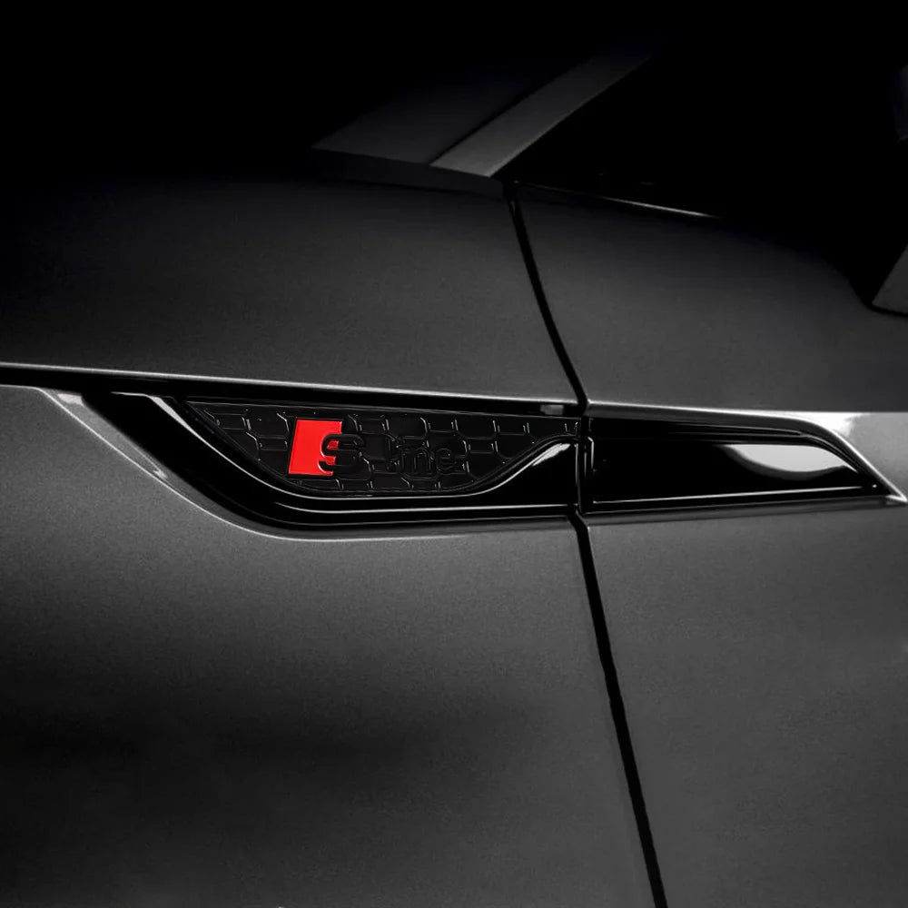 2pcs ABS Fender Emblem Stickers for Audi S-Line S5 RS5 A3 A4 A5 A6 A7
