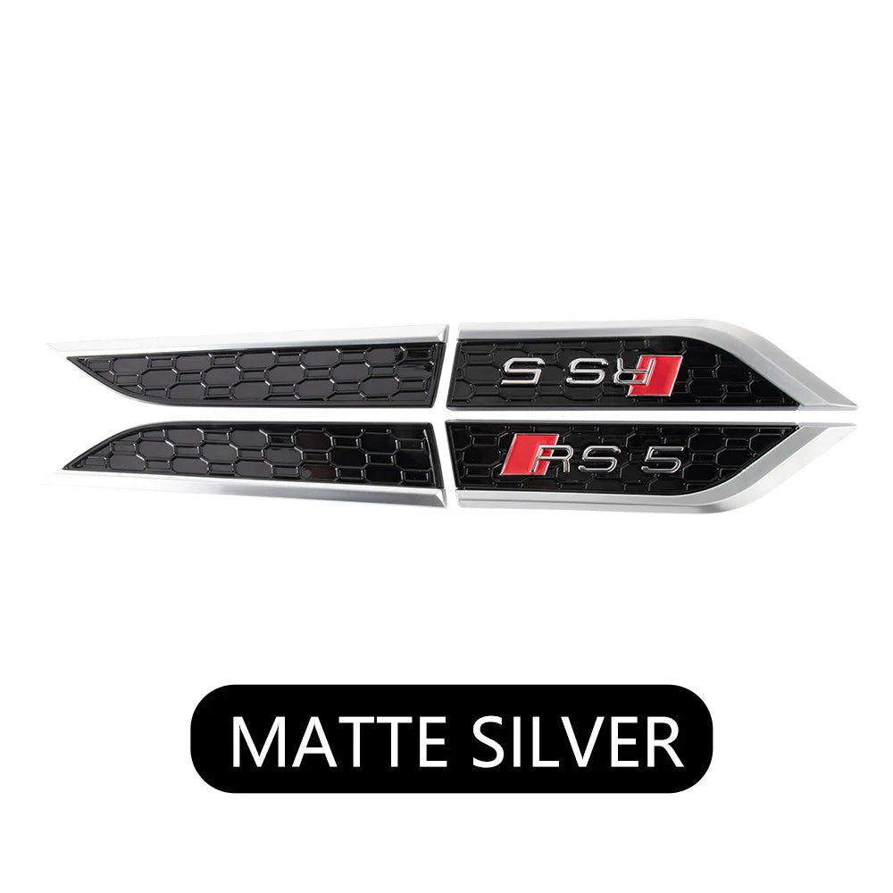 2pcs ABS Fender Emblem Stickers for Audi S-Line S5 RS5 A3 A4 A5 A6 A7