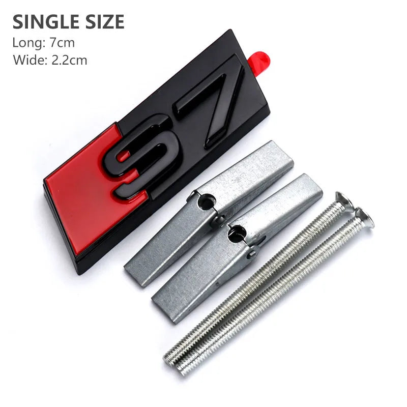 Chrome Black Honeycomb Grille Badge for Audi S Series