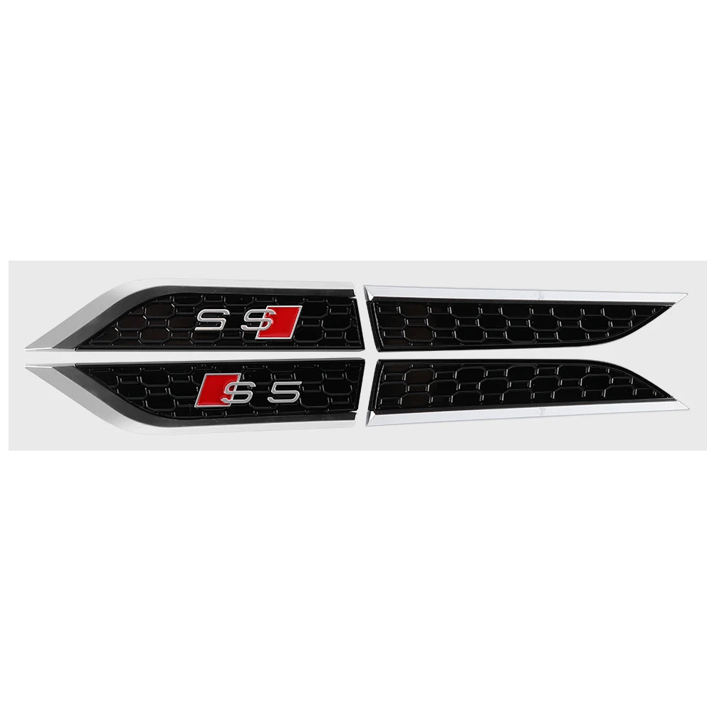 2pcs ABS Fender Emblem Stickers for Audi S-Line S5 RS5 A3 A4 A5 A6 A7