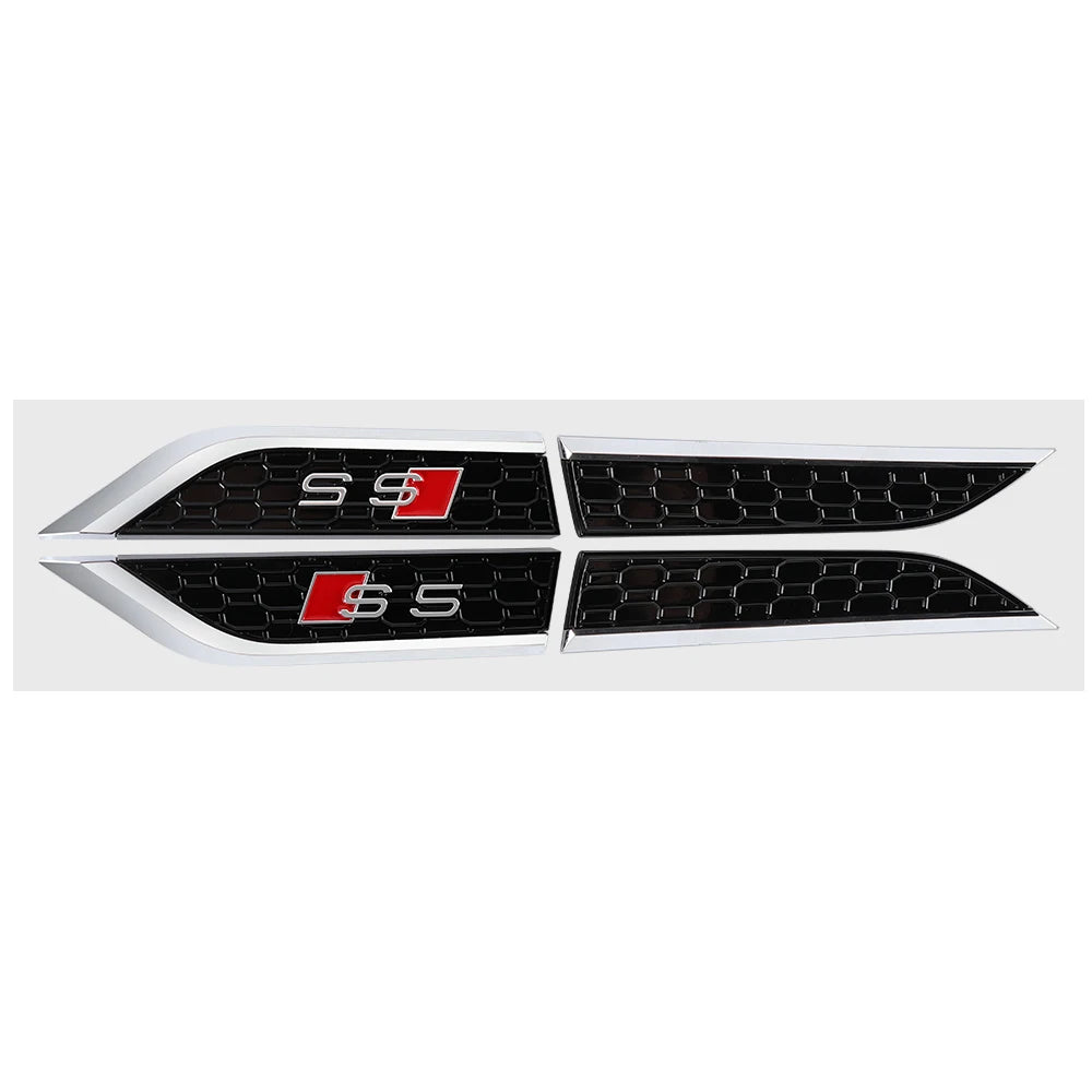 2pcs ABS Fender Emblem Stickers for Audi S-Line S5 RS5 A3 A4 A5 A6 A7