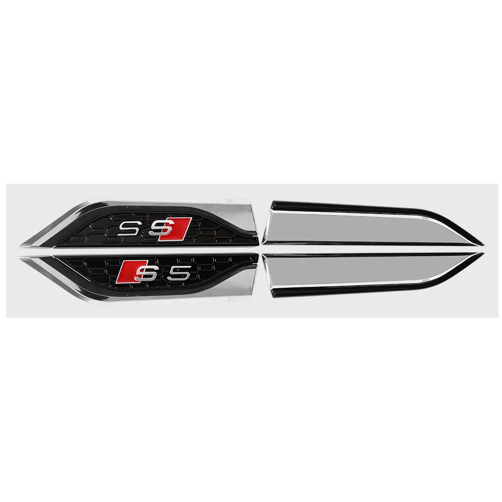 2pcs ABS Fender Emblem Stickers for Audi S-Line S5 RS5 A3 A4 A5 A6 A7
