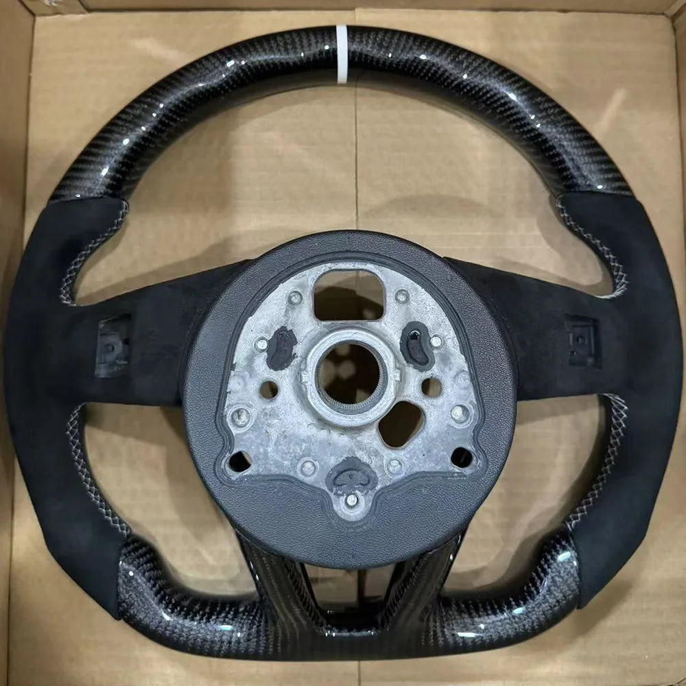 Audi A3 A4 A5 S3 S4 S5 B9 Carbon Fiber Alcantara Steering Wheel Base with S/RS Logo