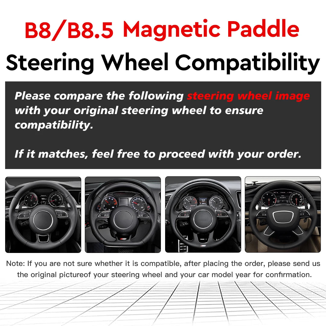 Magnetic Carbon Fiber Paddle Shifters For Audi B8/B8.5/B9/C8