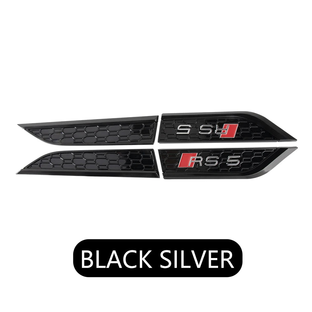 2pcs ABS Fender Emblem Stickers for Audi S-Line S5 RS5 A3 A4 A5 A6 A7