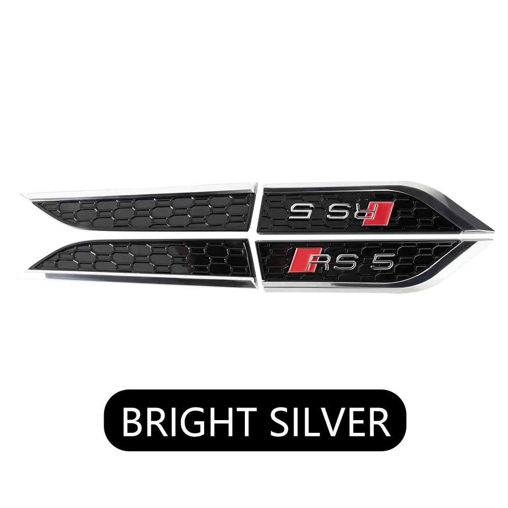 2pcs ABS Fender Emblem Stickers for Audi S-Line S5 RS5 A3 A4 A5 A6 A7
