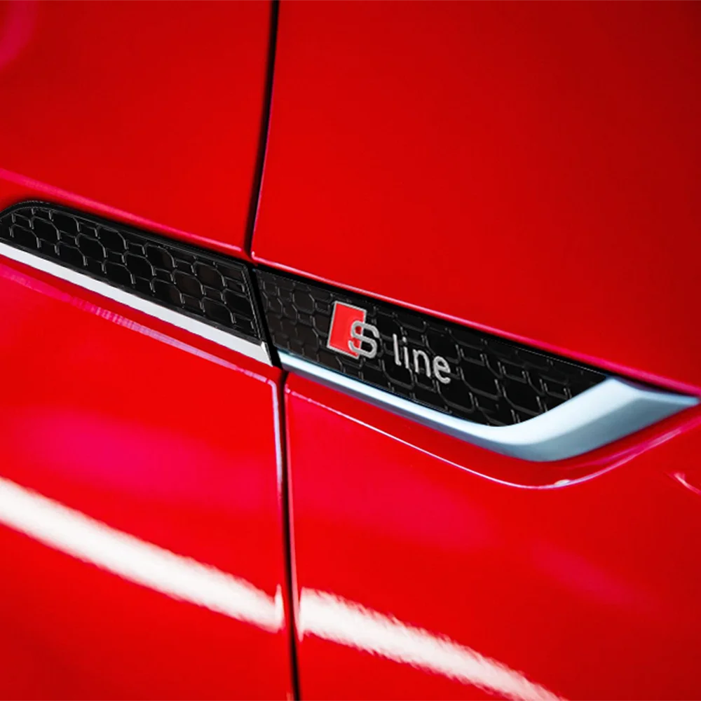 2pcs ABS Fender Emblem Stickers for Audi S-Line S5 RS5 A3 A4 A5 A6 A7