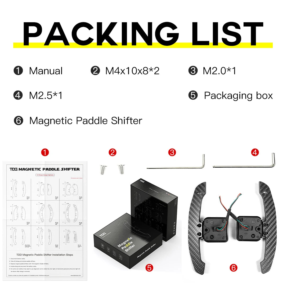 Magnetic Carbon Fiber Paddle Shifters For Audi B8/B8.5/B9/C8